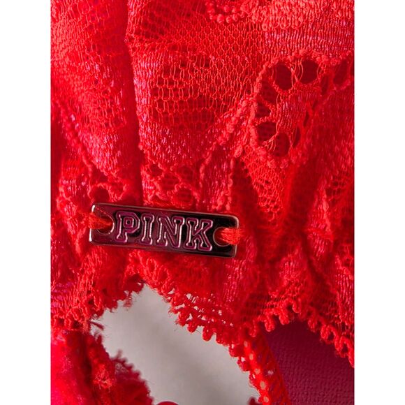 Victoria's Secret Push Up Bra 34DD Lace Racerback Front Closure Underwire - Picture 6 of 7